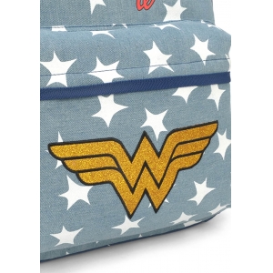 Mochila Mulher Maravilha Wonder Woman Notebook Jeans Bottons