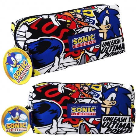 Estojo Sonic Sticker Branco Infantil - Pacific
