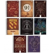 Kit 4 Cadernos Harry Potter Espiral Médio College 96 Fls Foroni