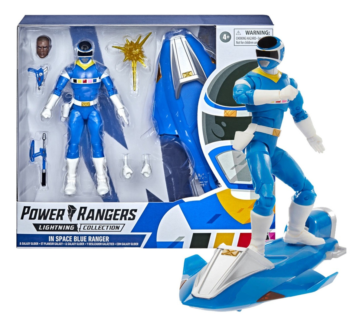 Boneco Power Ranger Azul In Space Lightning F5398 Hasbro