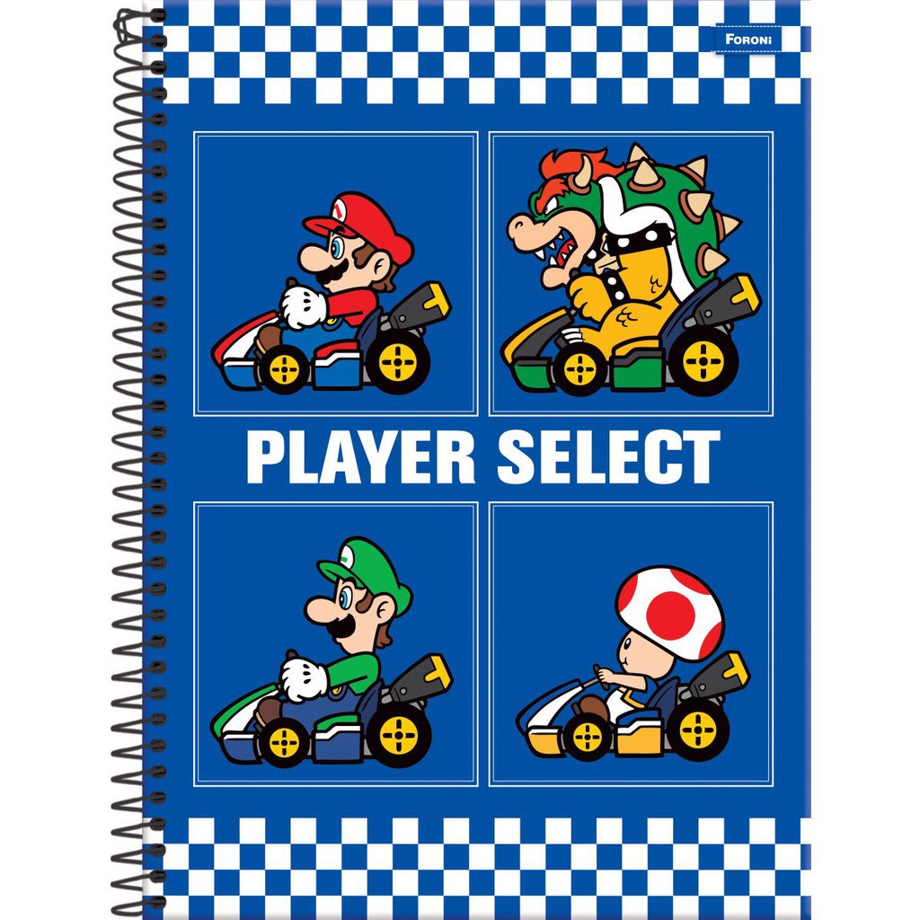 Caderno Super Mario 200fls Nintendo - Foroni