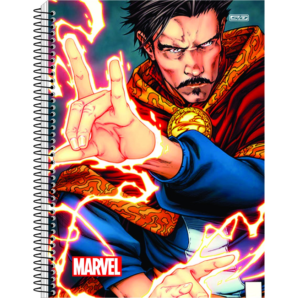 Kit 2 Caderno Marvel Now Espiral Universitário 160 Fls Marvel Vingadores