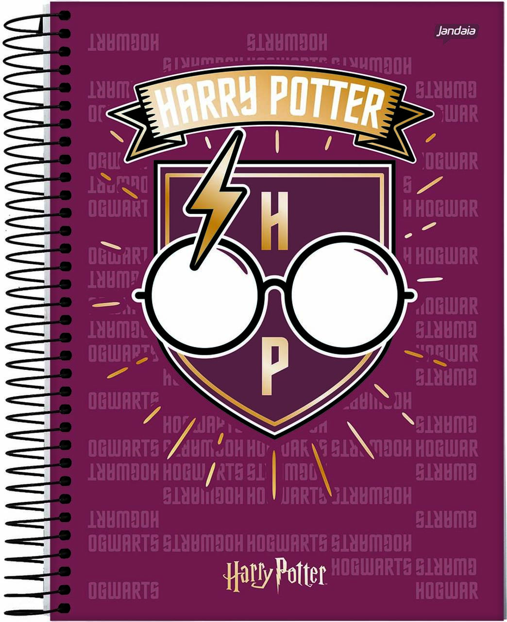 Kit 2 Cadernos Harry Potter Espiral 96 Fls Harry Potter Jandaia