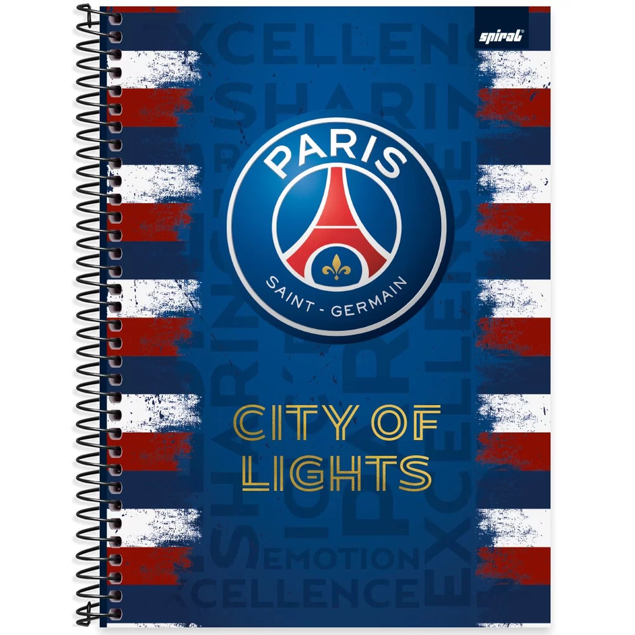 Kit 2 Cadernos PSG Espiral Paris Saint Germain 80fls