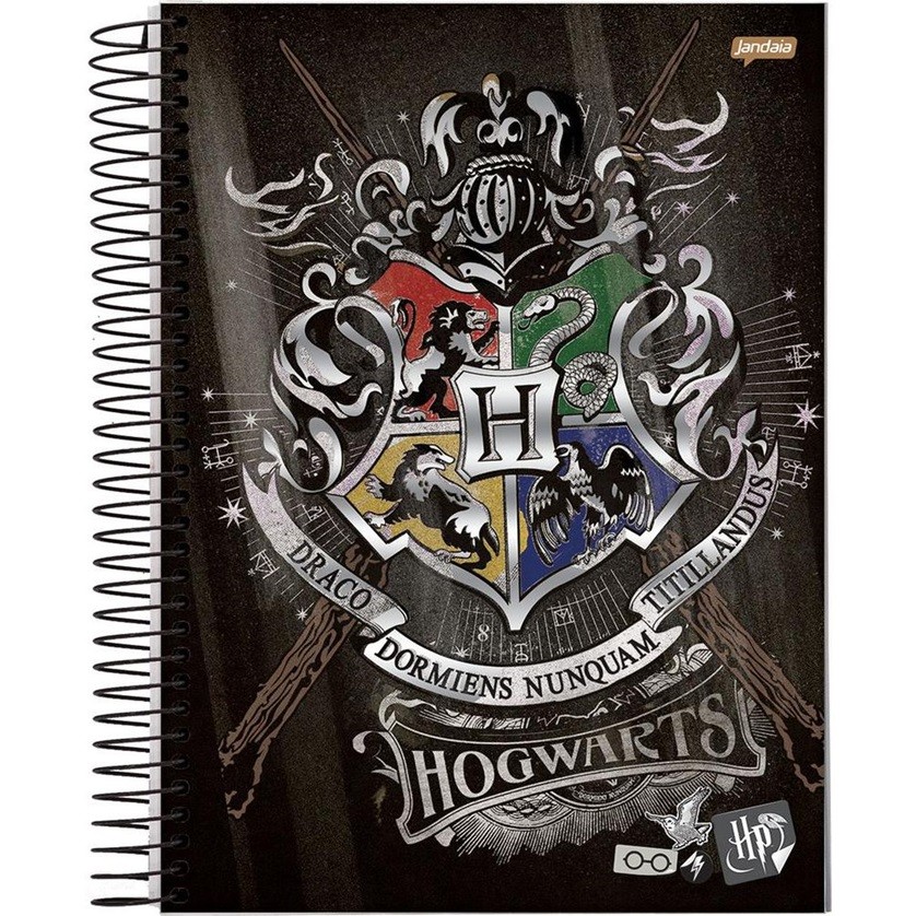 Kit 4 Cadernos Harry Potter 200 Fls Decorada 10 Matérias - Jandaia