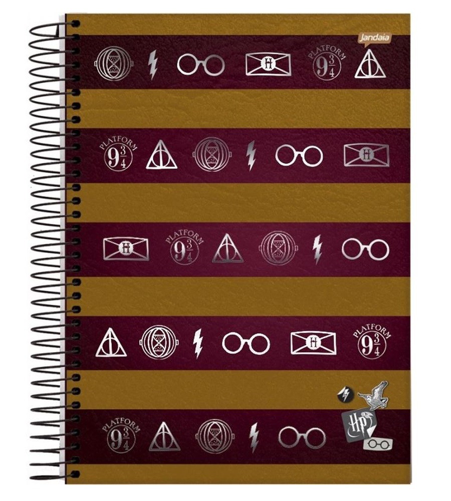 Kit 4 Cadernos Harry Potter 200 Fls Decorada 10 Matérias - Jandaia