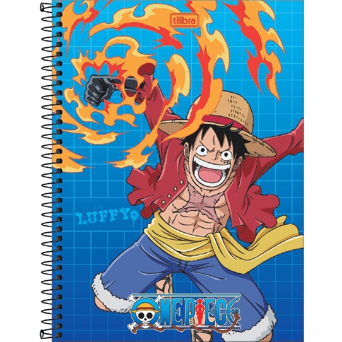 Kit 5 Caderno Espiral Universitário One Piece 80 Fls - Tilibra