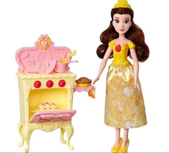 Kit Bonecas Disney Princesa Ariel + Princesa Bela com Penteadeiras 28cm Disney Hasbro