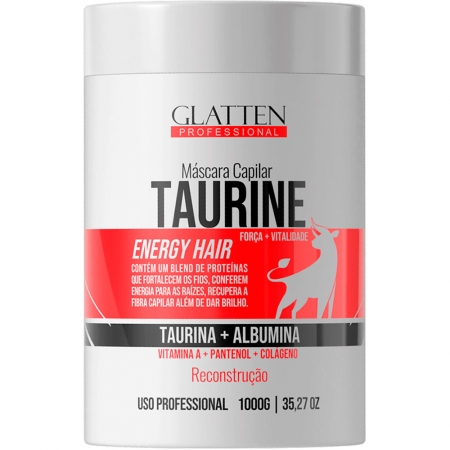 Glatten Taurine - Máscara Força e Vitalidade 1kg