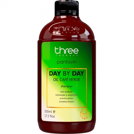 Three Therapy Pantovin Day by Day - Shampoo Óleo de Cáfe Verde 500ml
