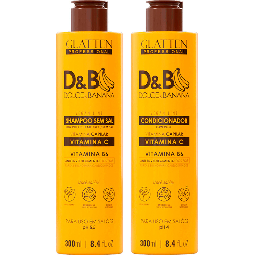 Glatten D&amp;B Dolce Banana - Kit Vitamina Capilar Duo (2 Produtos)