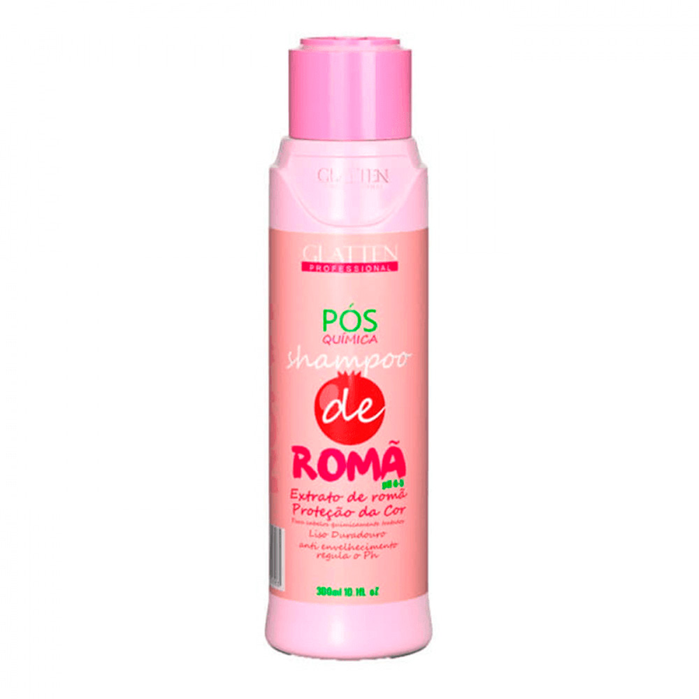 Glatten Extrato de Romã - Shampoo Pós Química 300ml