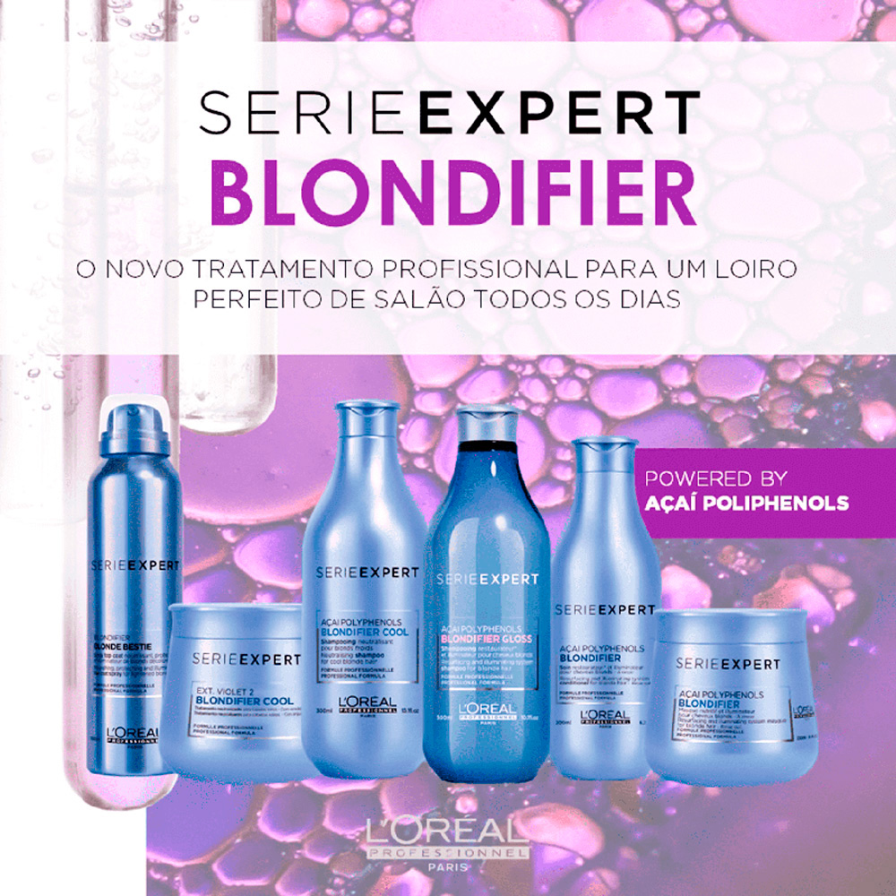 L'Oréal Professionnel Blondifier Gloss - Kit Reparador e Iluminador Cabelos Loiros Trio Fracionado (3 Produtos)