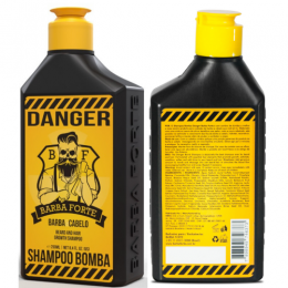 Shampoo Barba Forte Bomba Danger 250ml Cabelo E Barba Original