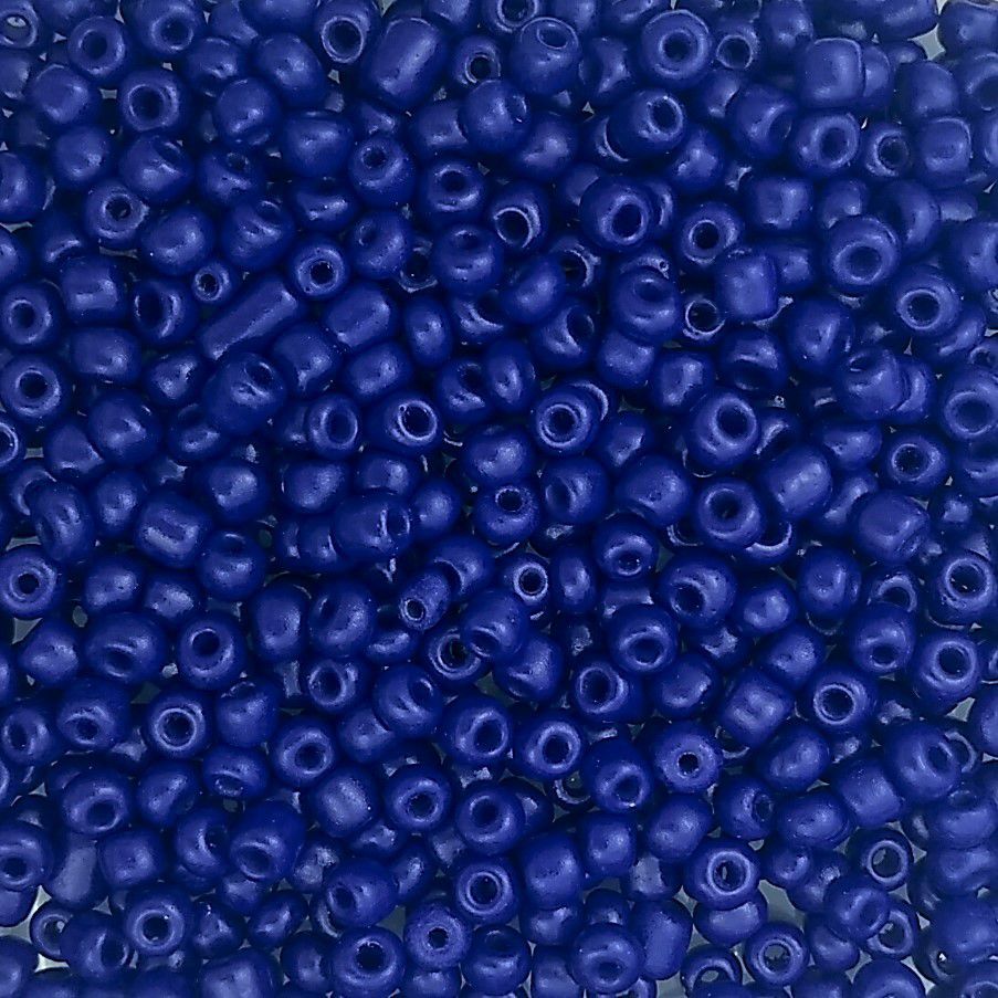 Miçanga 6/0 Leitosa cor Azul Royal - 500gr  - SanBiju
