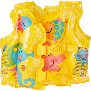 Boia Colete Infantil Peixinhos Amarelo 59661 Intex
