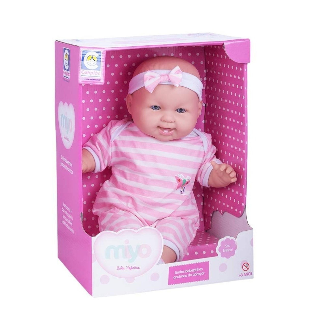 Boneca Bebê Miyo Menina 40 Cm - Cotiplás 2247