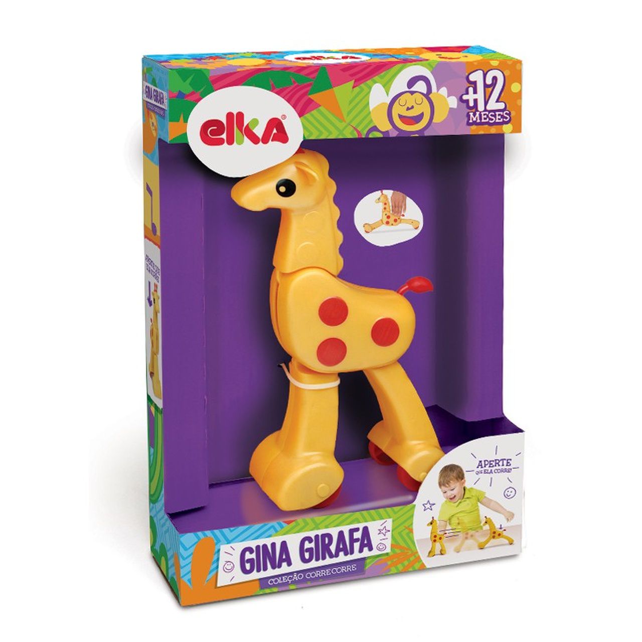 Brinquedo Educativo Infantil Gina Girafa - Elka