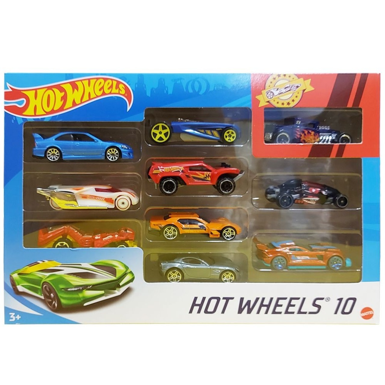 Hot Wheels Kit com 10 Carrinhos Sortidos - Mattel 54886