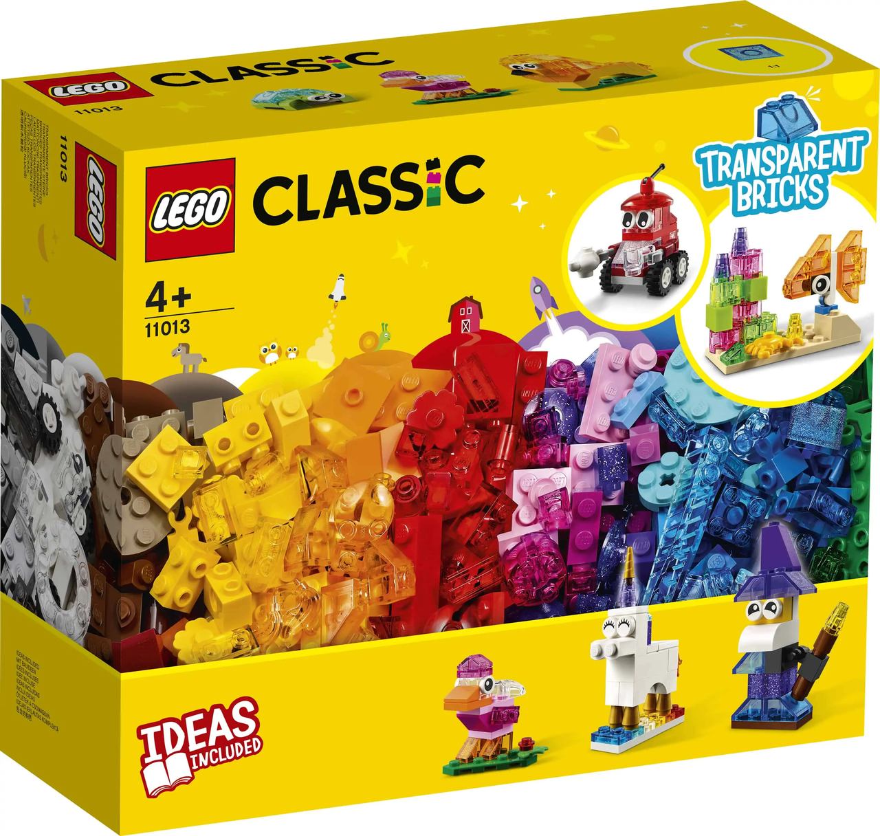 Lego Classic Blocos Transparentes Criativos 500 Pcs - 11013