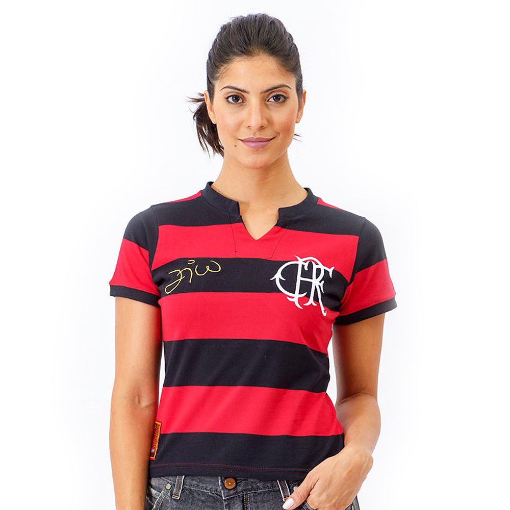 Camisa Flamengo Retrô Tri Zico Feminina