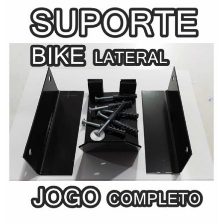 SUPORTE BIKE LATERAL PAREDE - JOGO COMPLETO