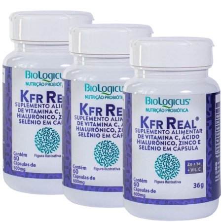 Combo Kefir Real - Zinco, Selênio, Vitamina C e Ácido Hialurônico - REFORÇO PARA IMUNIDADE - para 3 meses