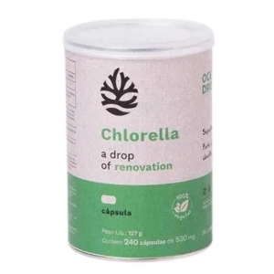 Clorela - Antioxidante - Fortalece o sistema imunológico aumentando o número de anticorpos - Maior fonte de clorofila - 240 Cápsulas