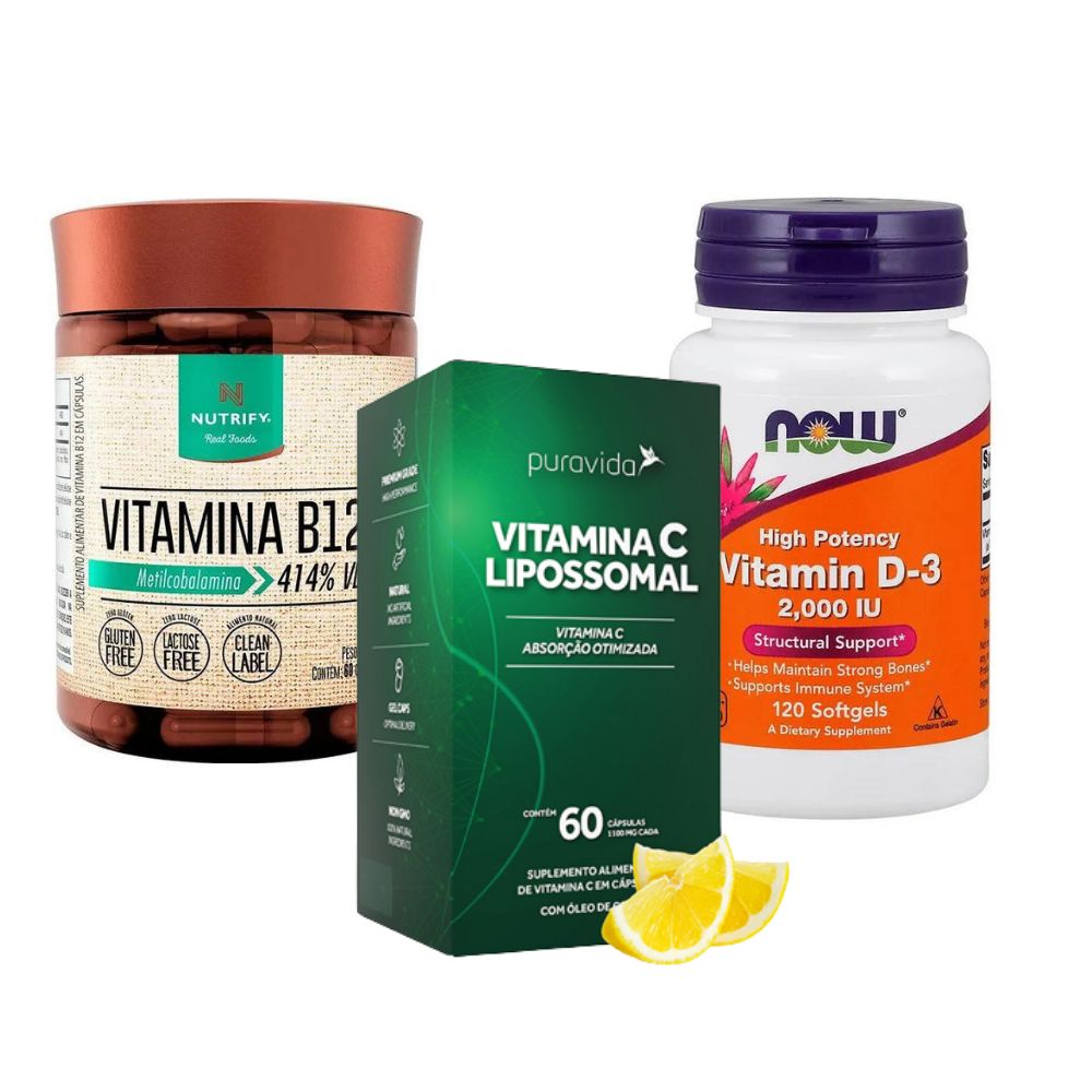 Combo Vitamina B12 + Vitamina C + Vitamina D