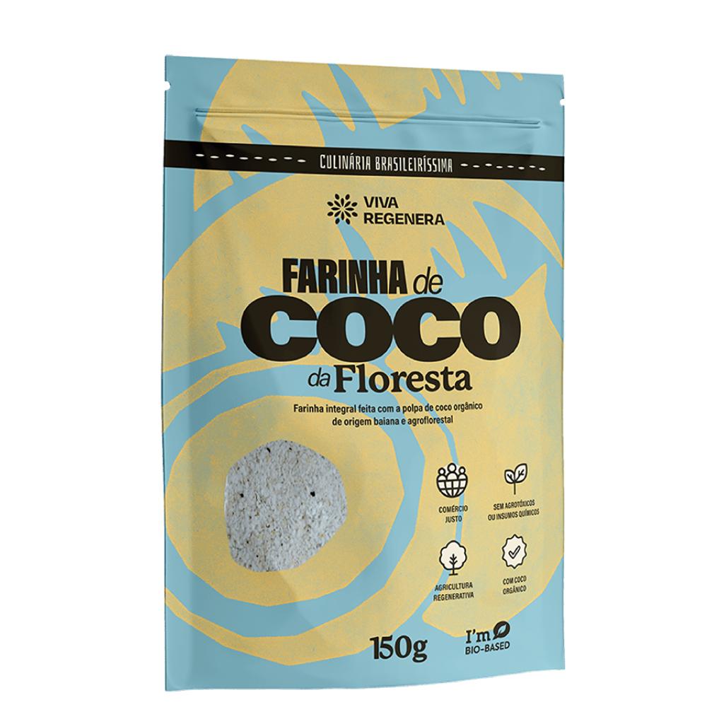 Farinha de Coco Orgânica - fonte de fibras, gorduras boas (TCM) - 150 G
