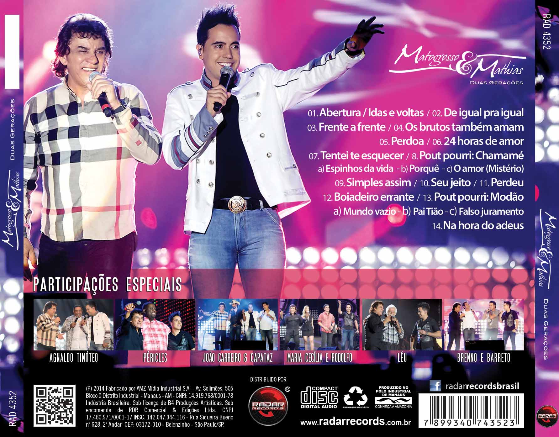 CD Matogrosso & Mathias - Duas Gerações (Ao Vivo)