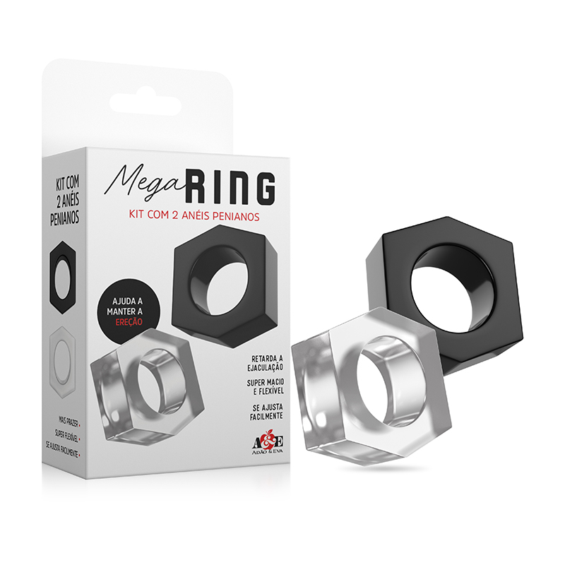Kit com 2 Anéis Penianos Mega Ring