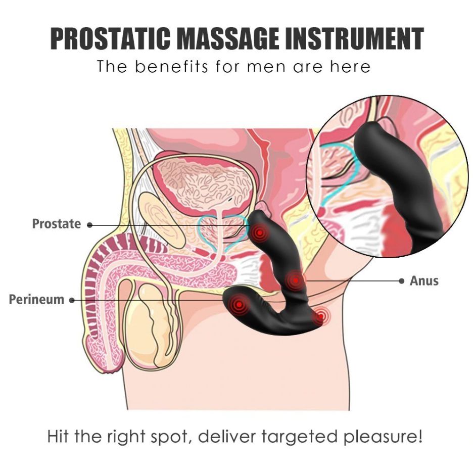Vibrador Estimulador Massageador de Próstata Em Silicone