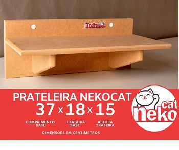 Kit 01 Nicho NekoCat + 02 Prateleiras s/Carp -  Frente Branca