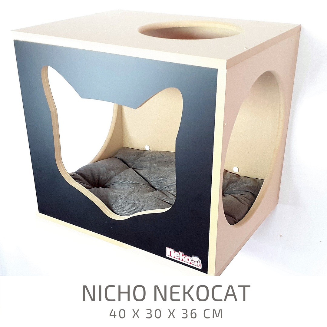 Kit Play Gatos Nicho Almof Step Face Cat  4pcs