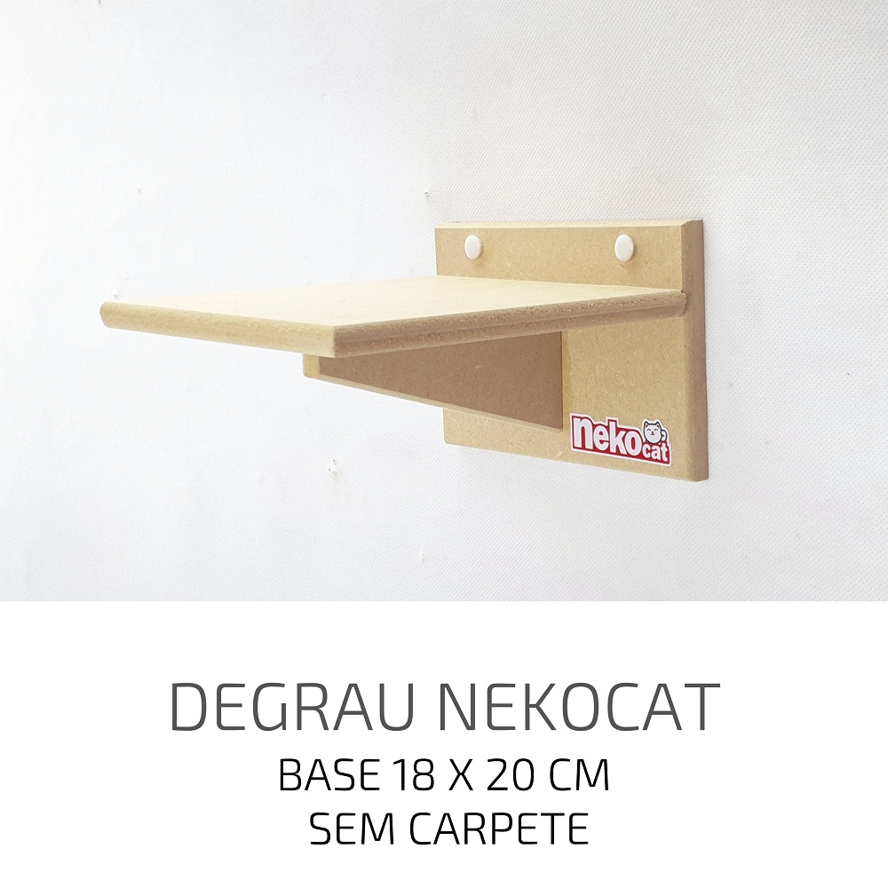 Playground Gatos Prateleiras e Degraus Mdf NekoCat Kit 03pcs