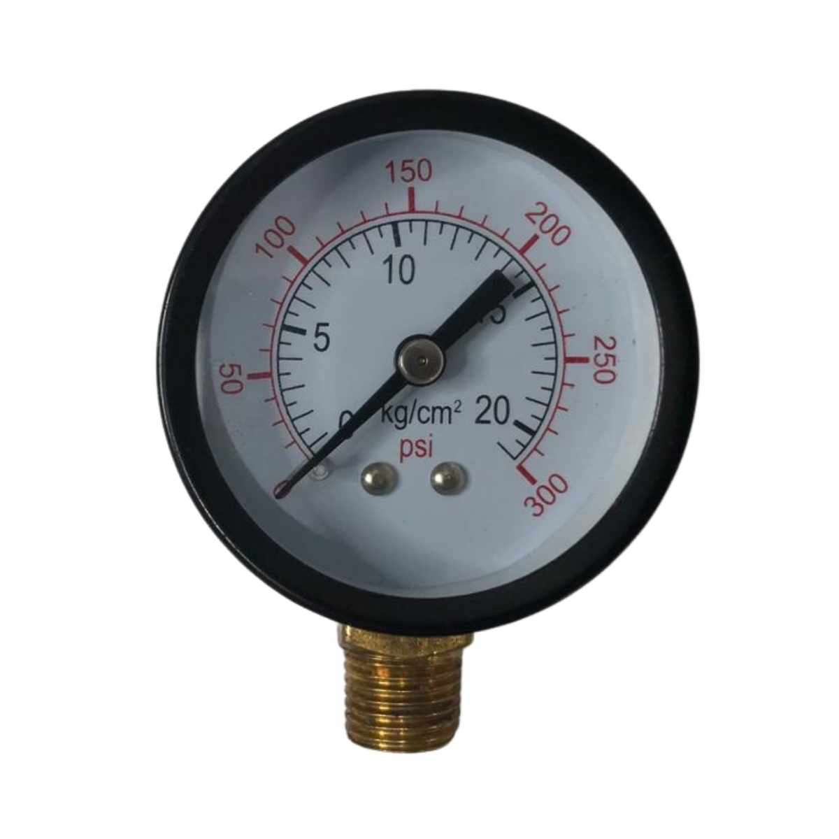 Manômetro medidor de pressão Vertical 1/4 20Bar 300psi