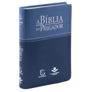 A Bíblia do Pregador Com Estudo e Esboços Tamanho Médio Capa Luxo Azul RC