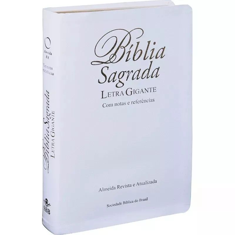 Bíblia Sagrada Letra Gigante c/Índice Notas Referências Branca