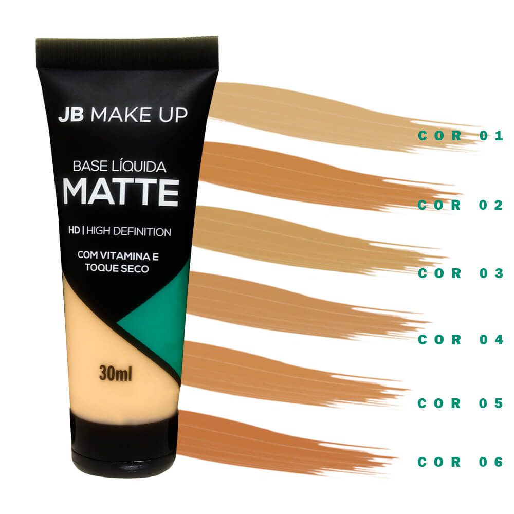 Base Líquida Matte JB Make up (06 opções de cores)