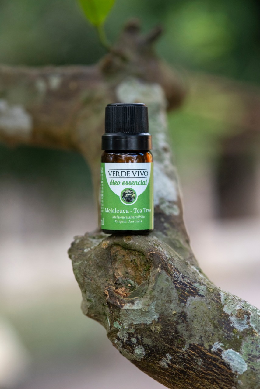 óleo essencial de melaleuca - tea tree 10ml verde vivo