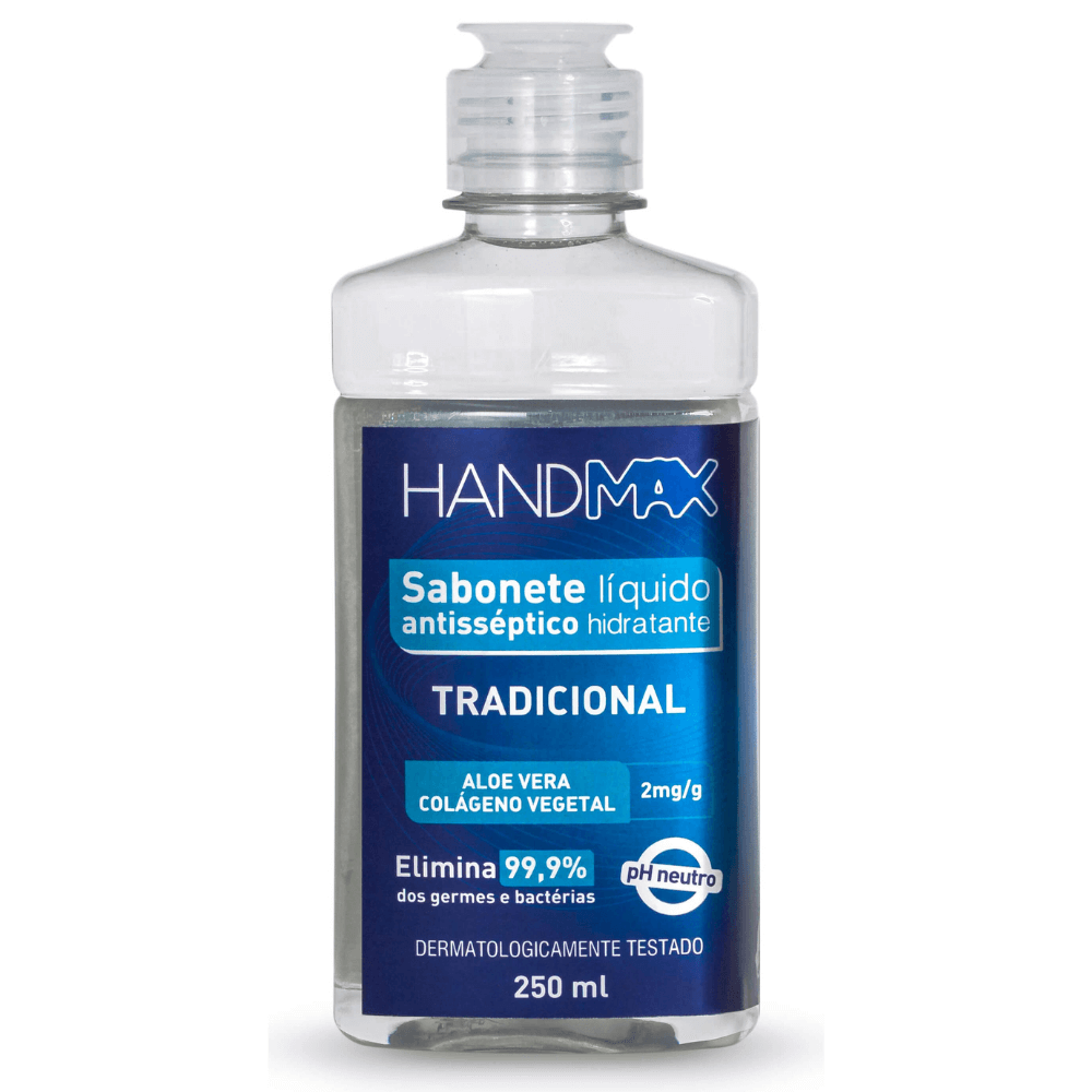 Sabonete Líquido Hidratante Antisséptico Tradicional Hand Max - 250ml