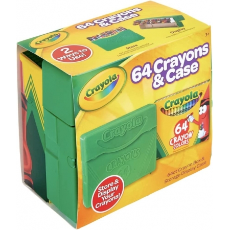 Giz De Cera 64 Cores + Box Estojo Crayola