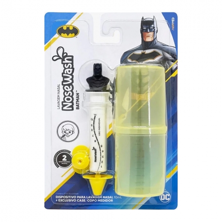 Seringa Para Lavagem Nasal + Copo Medidor Batman Nosewash