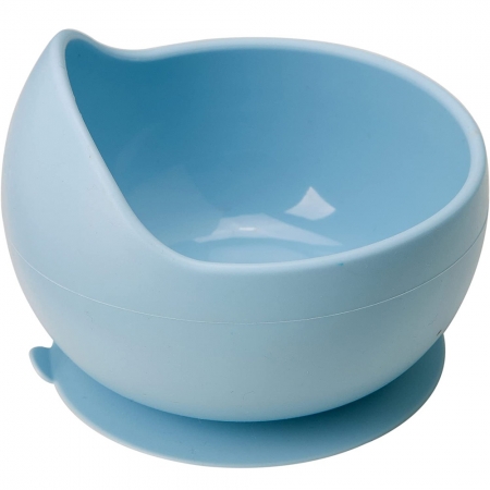Tigela Bowl Silicone Com Ventosa Azul Buba