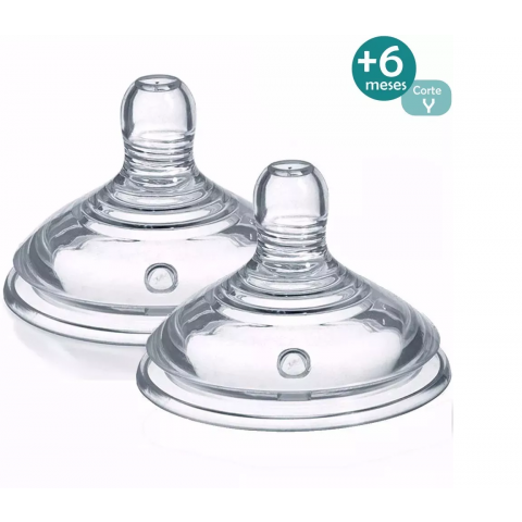 Bico Para Mamadeira Closer Nature +6m Corte Y C/2 Tommee Tippee