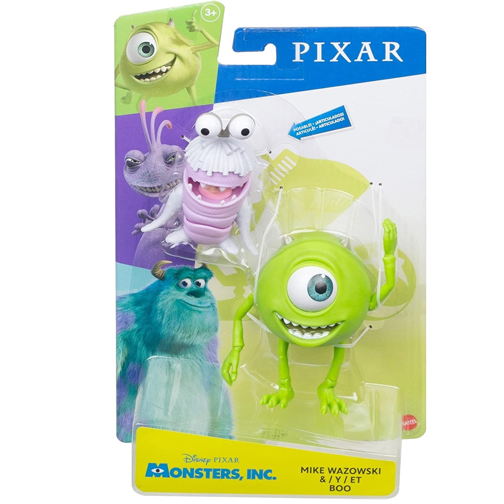 Boneco Pixar Figuras Monstros SA Boo e Mike Mattel