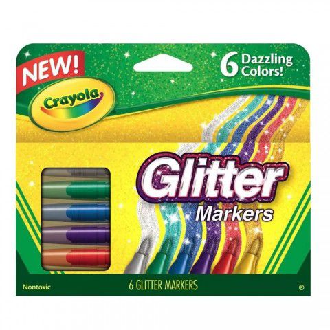 Canetinha Hidrográfica Com Glitter 6cores Crayola