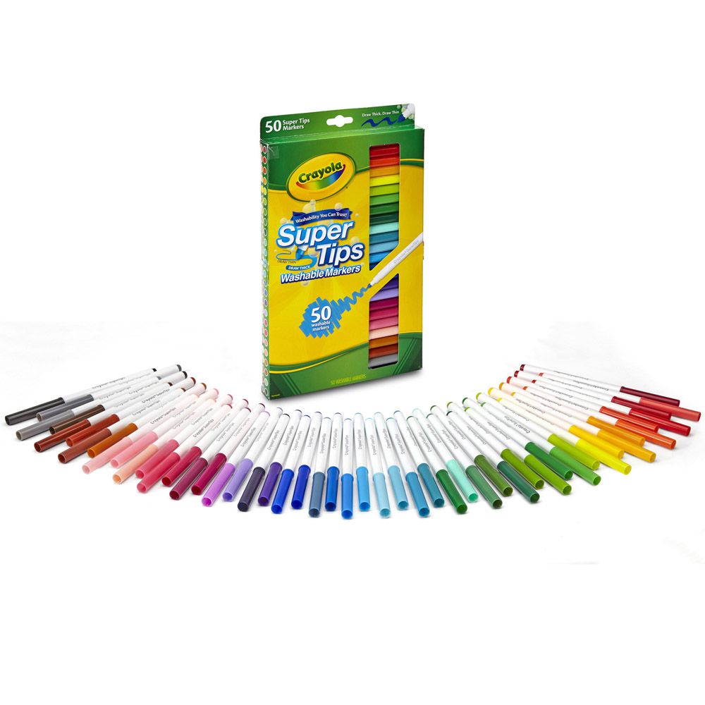 Canetinhas Laváveis Super Tips 50 Cores Crayola