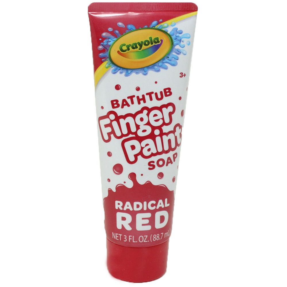 Tinta Para Banho Finger Paint Vermelha 88,7ml Crayola